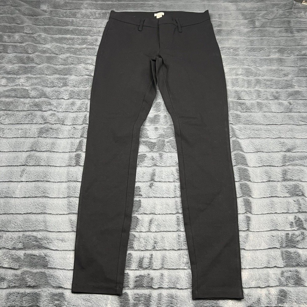 J.Crew Any Day Pant Black Ponte Knit Slim Leg Trousers Size 2 105397